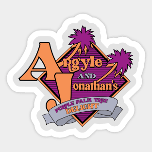 Argyle and Jonathan's Purple Palm Tree Sticker